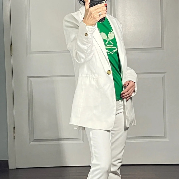 Pure Collection 100% linen white essential jacket size 2 - Picture 3 of 12